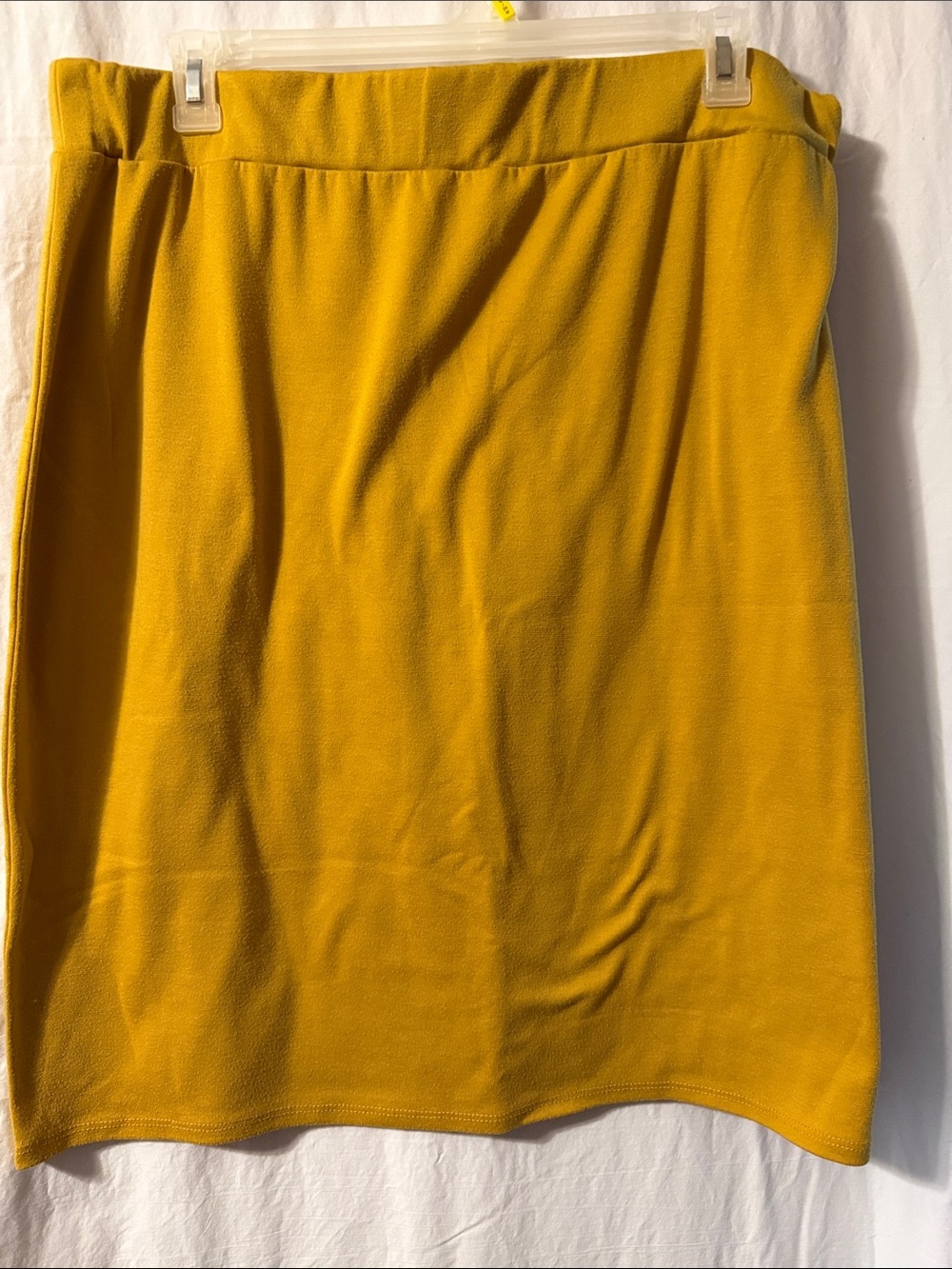 Sunny Leigh Mustard Straight Mini Skirt